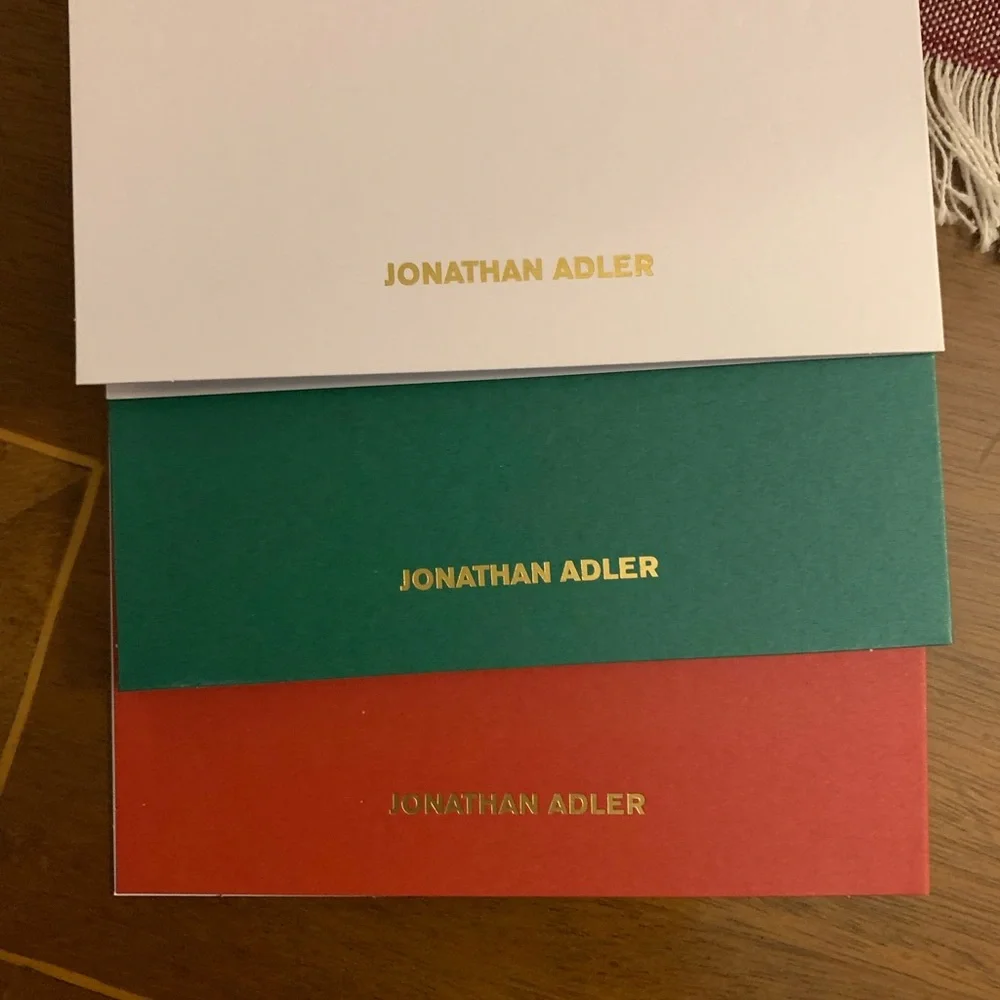 Jonathan Adler New in Sealed Box Explorer Foil Note Cards w Envelopes Seals